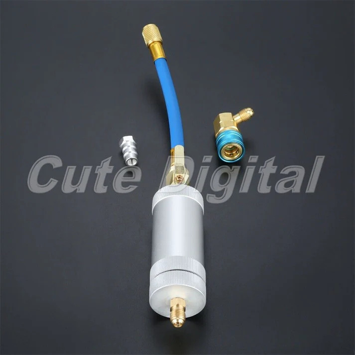 A/C AC Oil Dye Injector 2 OZ Injection Tool Filler Fits For Car Auto R134A